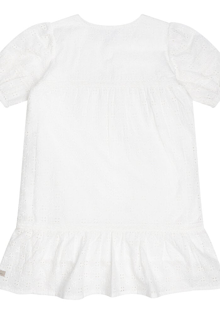 Daily Seven Dress Ruffle Broderie Off White