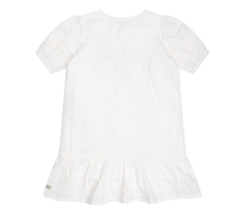 Daily Seven Dress Ruffle Broderie Off White