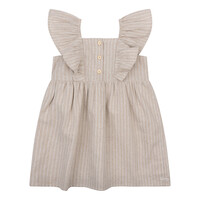 Daily Seven Dress Ruffle Stripe Sandshell