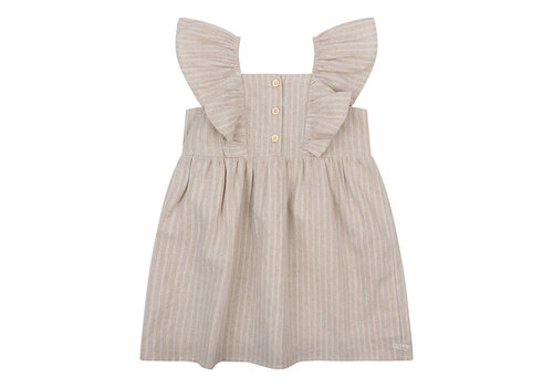 United Brands Daily Seven Dress Ruffle Stripe Sandshell