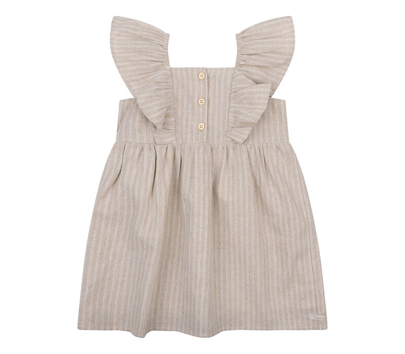 Daily Seven Dress Ruffle Stripe Sandshell