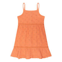 Daily Seven Dress Muslin Broderie Peach Melba