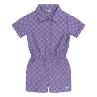 Daily Seven Jumpsuit Short Check Dahlia Purple