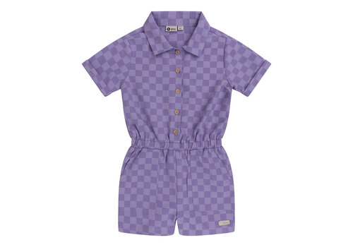 United Brands Daily Seven Jumpsuit Short Check Dahlia Purple