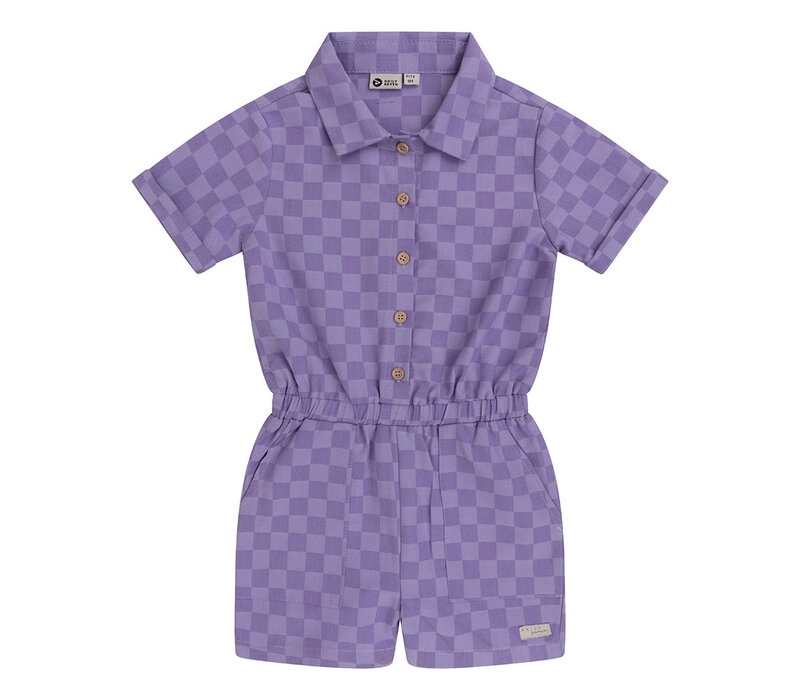 Daily Seven Jumpsuit Short Check Dahlia Purple