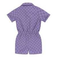 Daily Seven Jumpsuit Short Check Dahlia Purple