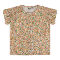 Daily Seven Shirt Short Sleeve Flower Dusty Salmon