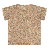 Daily Seven Shirt Short Sleeve Flower Dusty Salmon