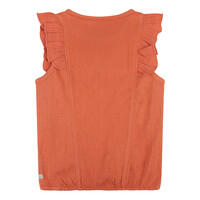 Daily Seven Organic Singlet Ruffle Structure Peach Melba