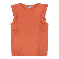 Daily Seven Organic Singlet Ruffle Structure Peach Melba