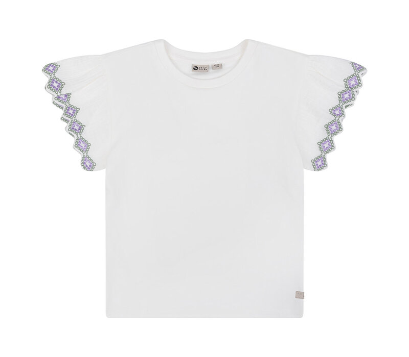 Daily Seven T-shirt Broderie Off White
