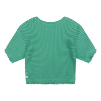 Daily Seven T-shirt Fancy Rib Green Sea