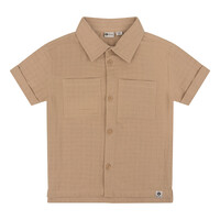 Daily Seven Shirt Shortsleeve Structure Camel sand