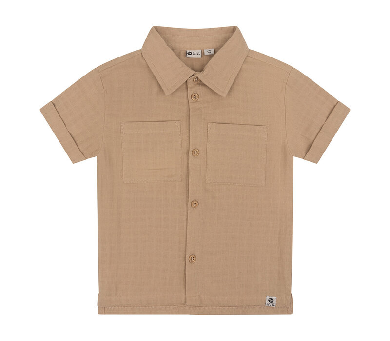 Daily Seven Shirt Shortsleeve Structure Camel sand