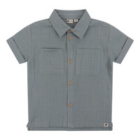 Daily Seven Shirt Shortsleeve Structure Stone Green