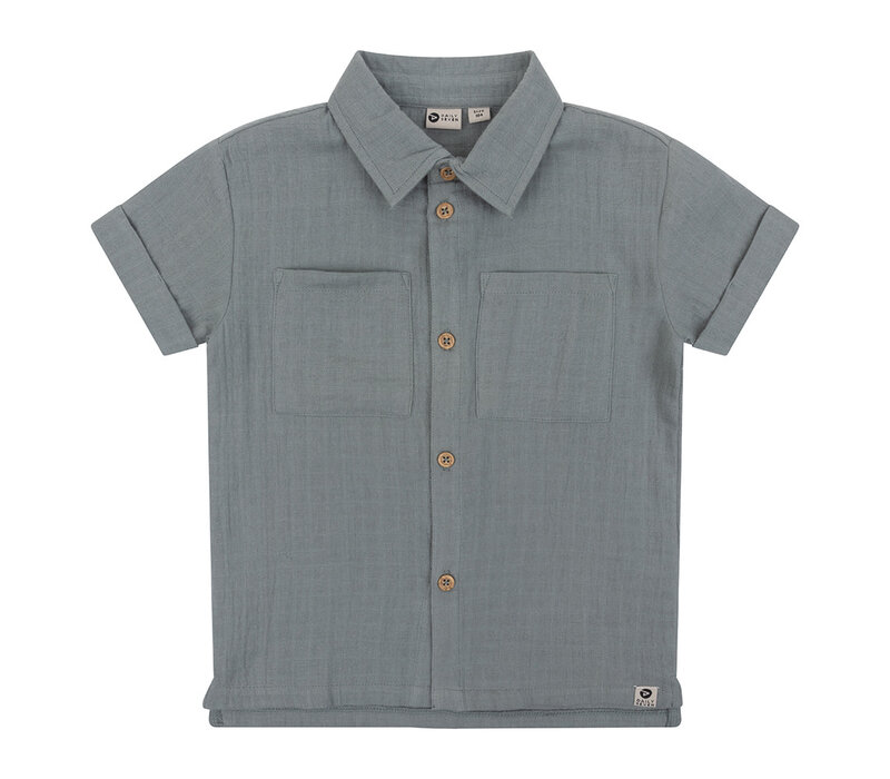 Daily Seven Shirt Shortsleeve Structure Stone Green