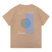 Daily Seven Organic T-Shirt Backprint Daily7 Camel sand