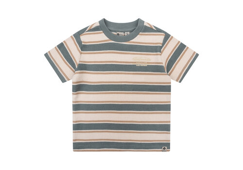 United Brands Daily Seven Organic T-Shirt Retro Stripe Stone Green