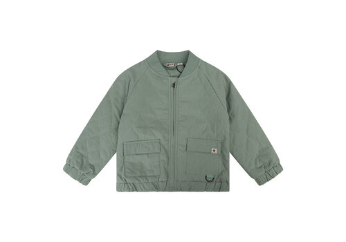 United Brands Daily Seven Oversized Bomber Jacket Padded Stone Green