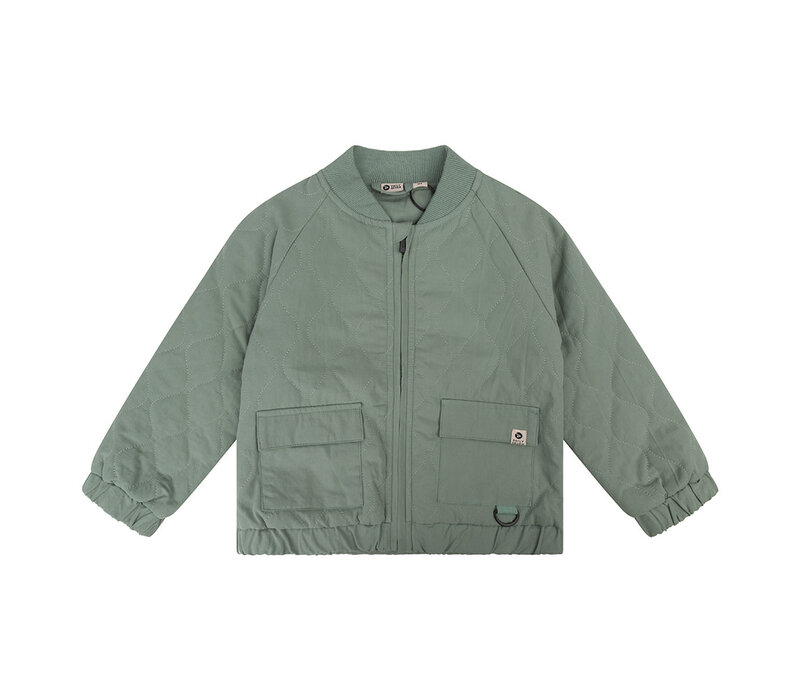 Daily Seven Oversized Bomber Jacket Padded Stone Green