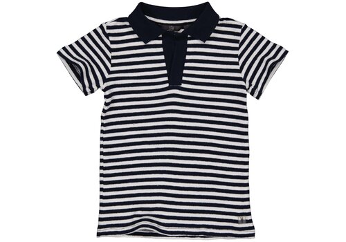 Levv Levv MARLONLS242 Polo AOP Blue Stripe