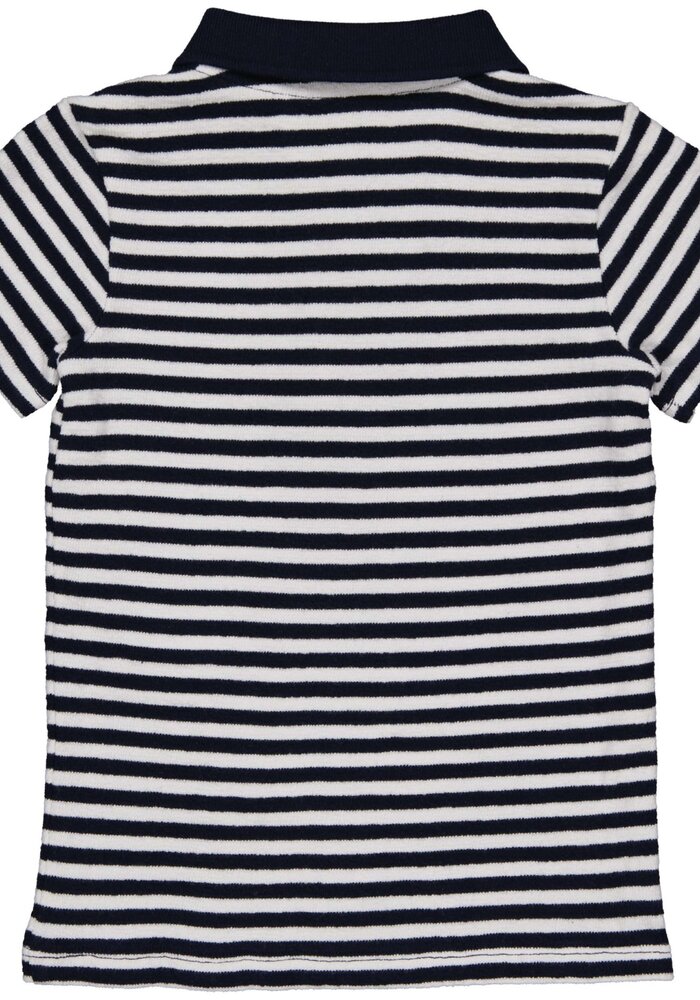 Levv MARLONLS242 Polo AOP Blue Stripe