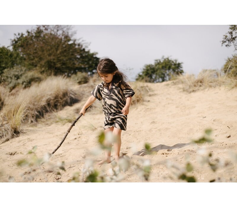 Levv MIRALS242 Shortsleeve Sweater AOP Grey Animal