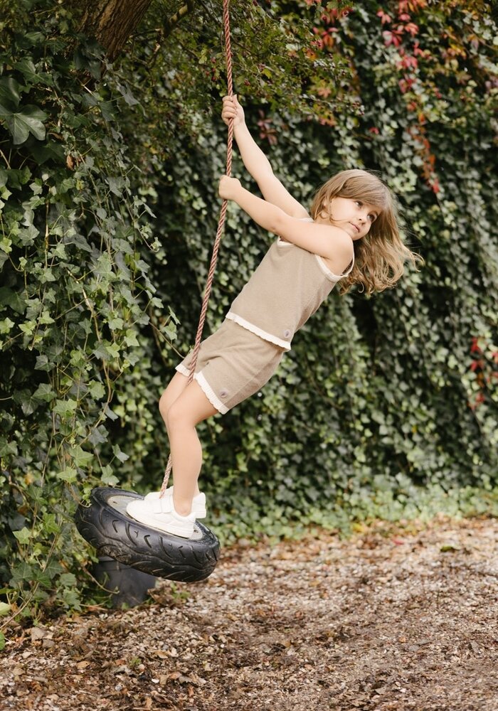 Levv MONALS243 Knitted Short Taupe