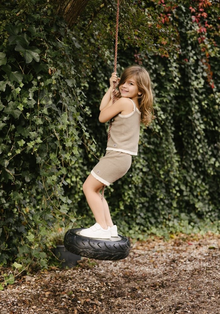 Levv MONALS243 Knitted Short Taupe