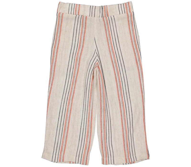 Levv MURIELLS241 Pants AOP Taupe Stripe