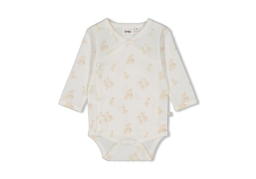 Feetje Feetje Wikkelromper AOP - Little Duck Offwhite