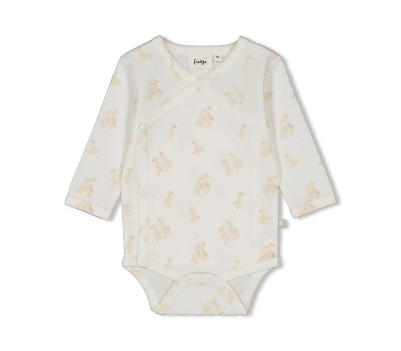 Feetje Wikkelromper AOP - Little Duck Offwhite