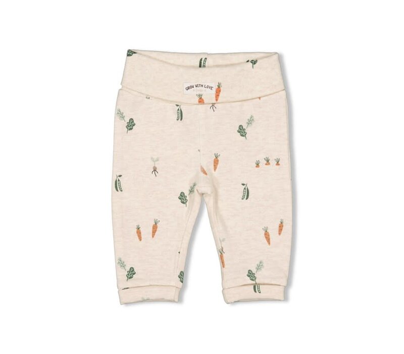 Feetje Broek AOP - Eat Your Veggies Offwhite melange