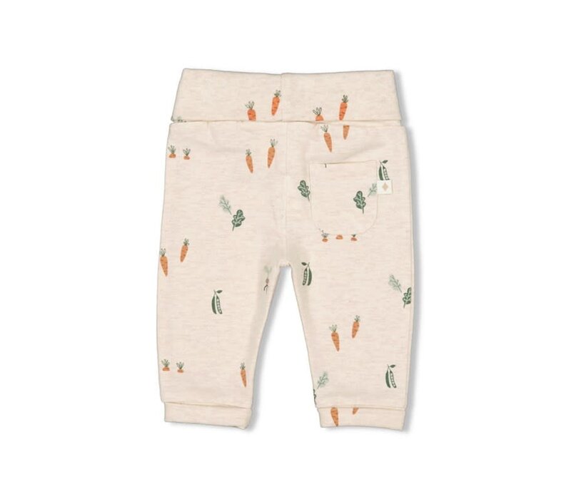 Feetje Broek AOP - Eat Your Veggies Offwhite melange