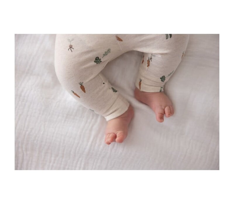 Feetje Broek AOP - Eat Your Veggies Offwhite melange