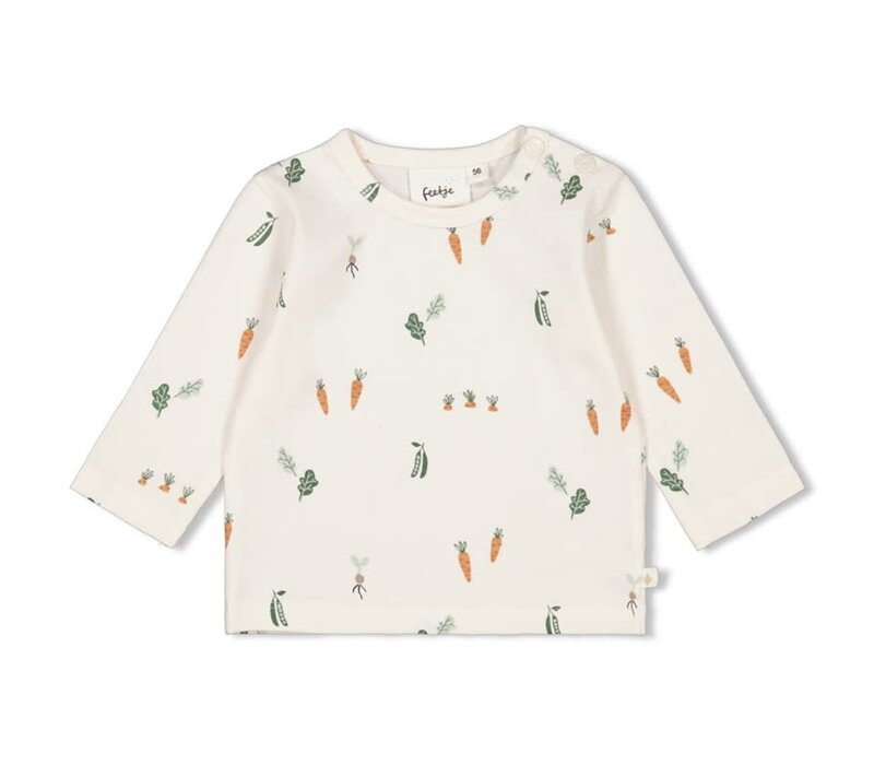 Feetje Longsleeve AOP - Eat Your Veggies Offwhite