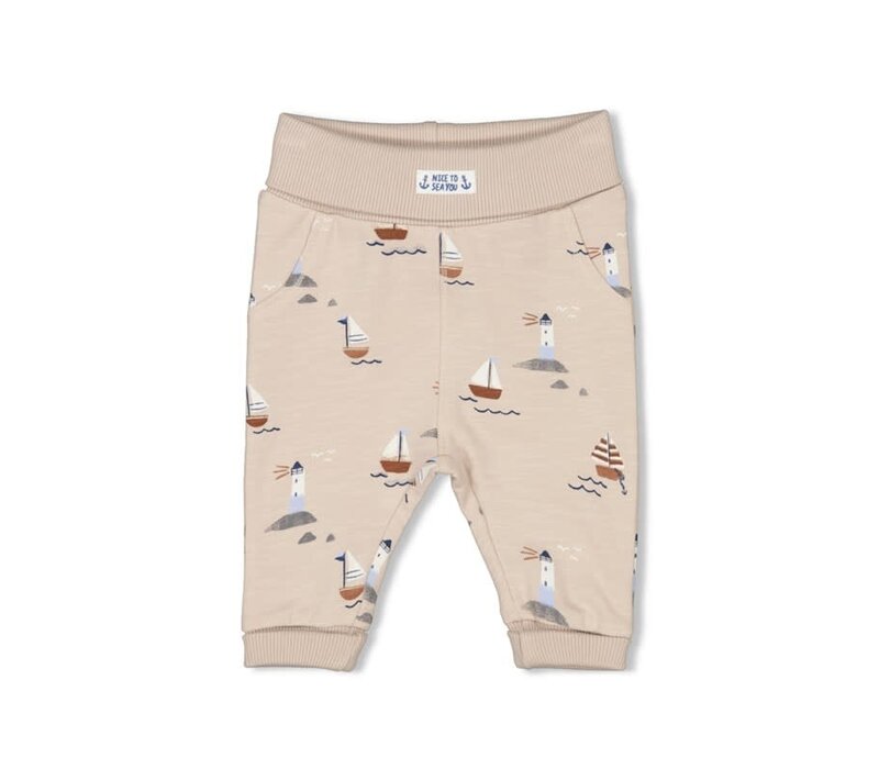 Feetje Broek AOP - Let's Sail Zand