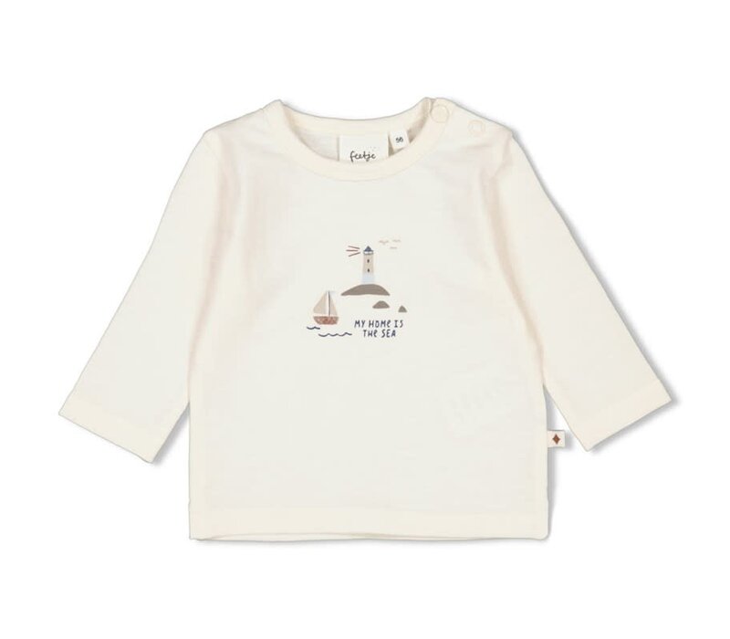 Feetje Longsleeve - Let's Sail Offwhite