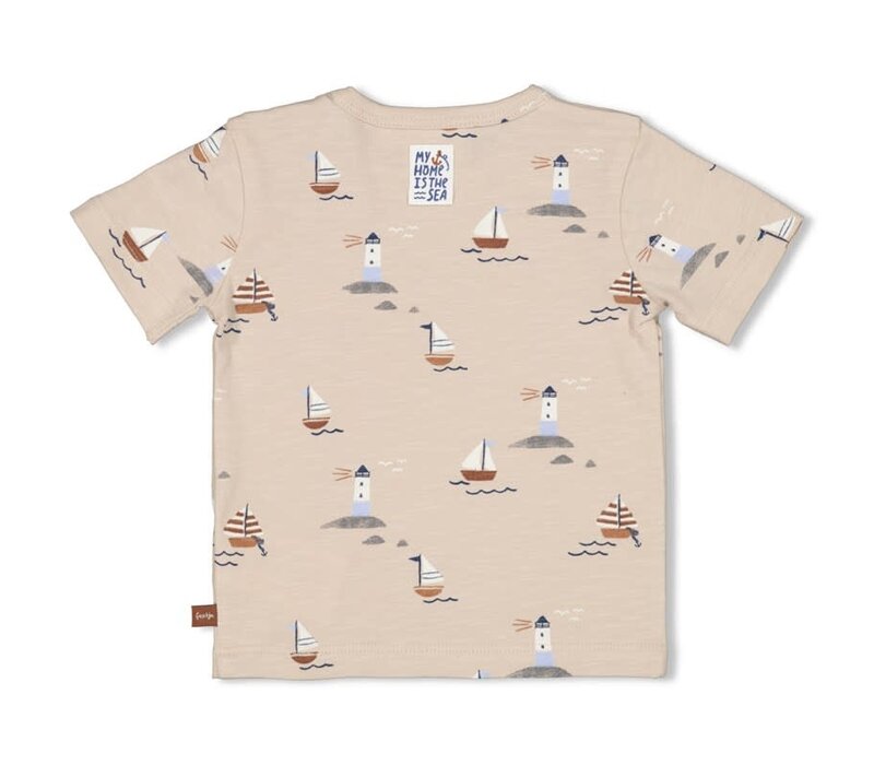 Feetje T-shirt AOP - Let's Sail Zand