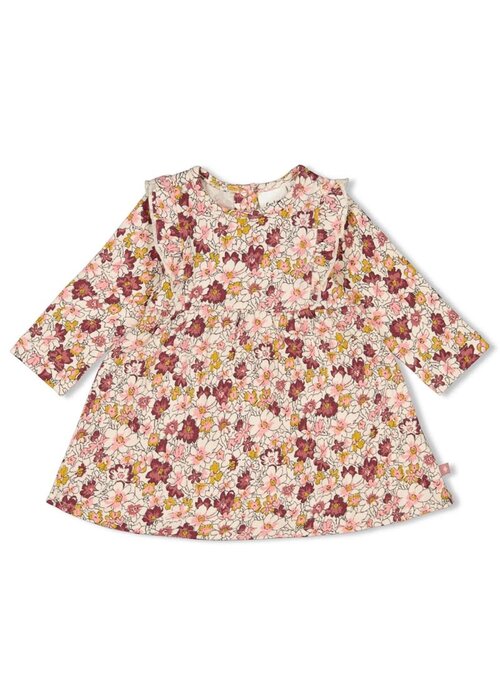 Feetje Feetje Jurk ruches AOP - Wild Flowers Roze