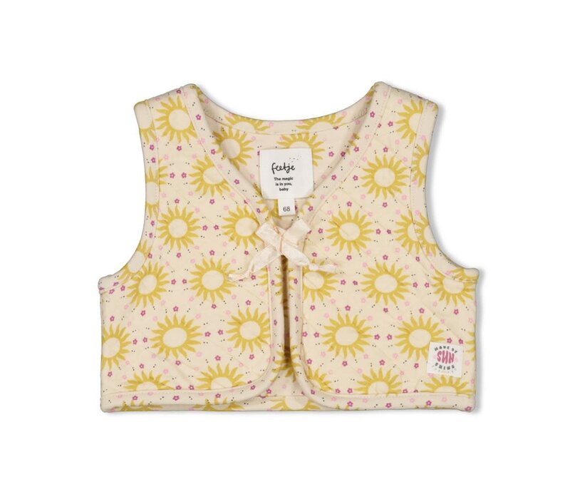 Feetje Gilet AOP - Sunny Love Offwhite