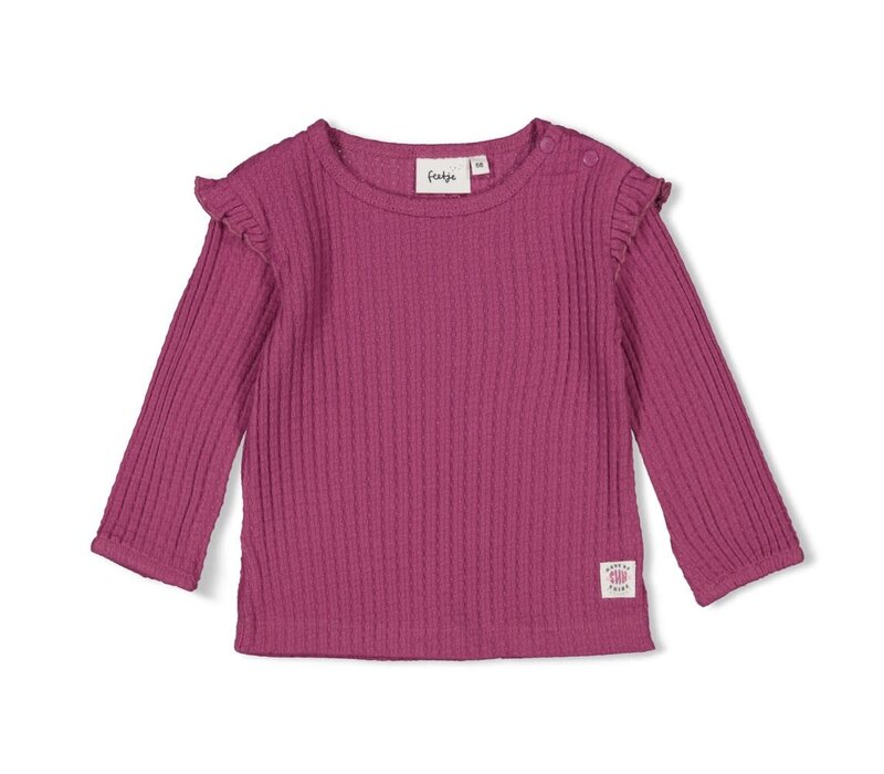 Feetje Longsleeve rib - Sunny Love Violet