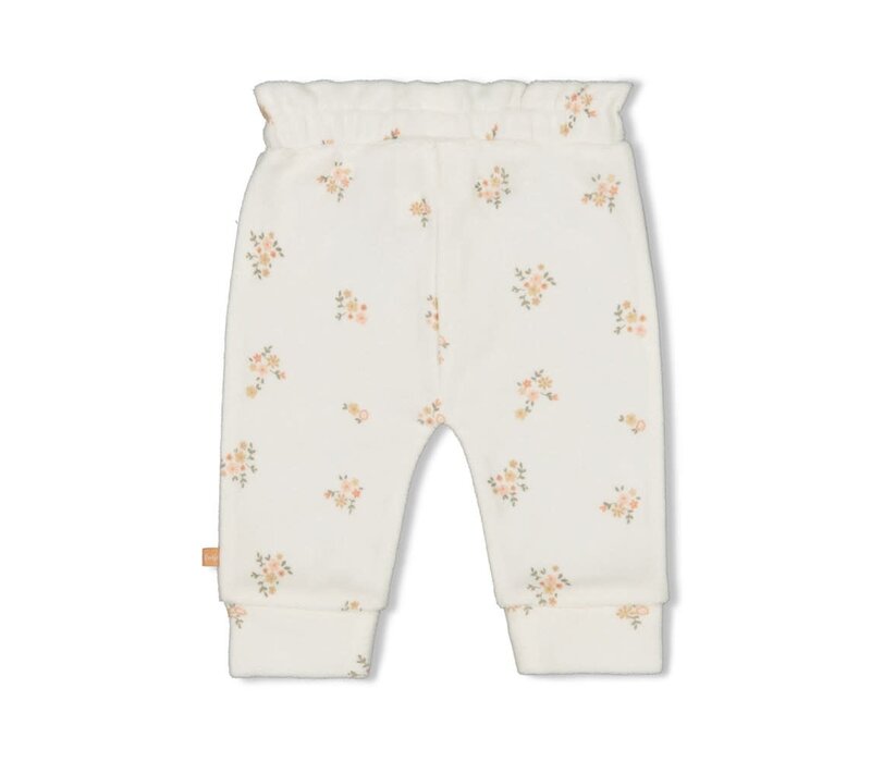 Feetje Broek AOP - Bloom With Love Offwhite