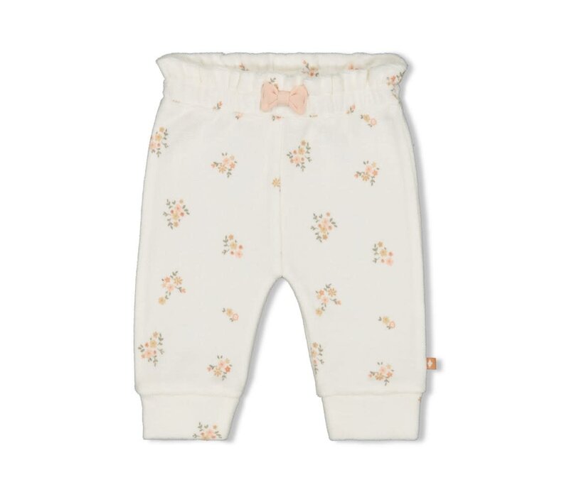 Feetje Broek AOP - Bloom With Love Offwhite