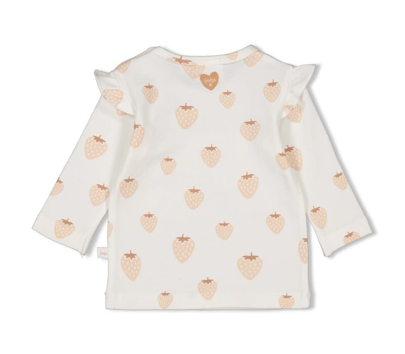 Feetje Longsleeve AOP - Strawberry Fields Offwhite