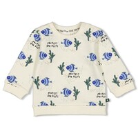 Feetje Sweater AOP - Protect Our Reefs Offwhite