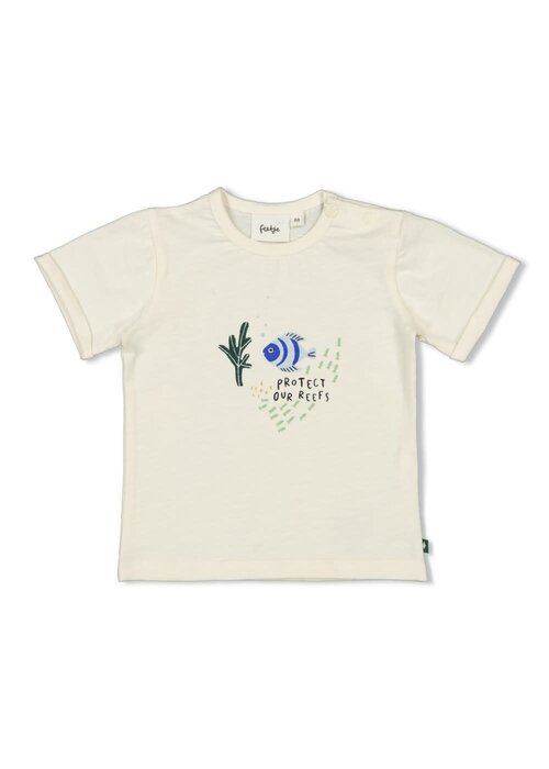 Feetje Feetje T-shirt - Protect Our Reefs Offwhite
