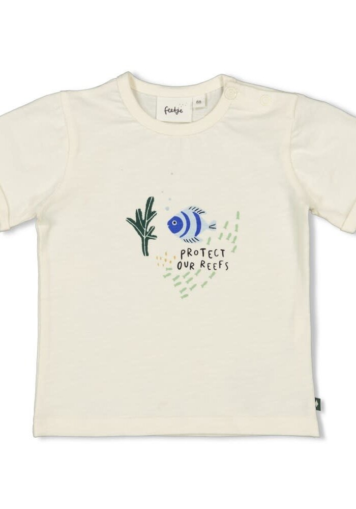 Feetje T-shirt - Protect Our Reefs Offwhite