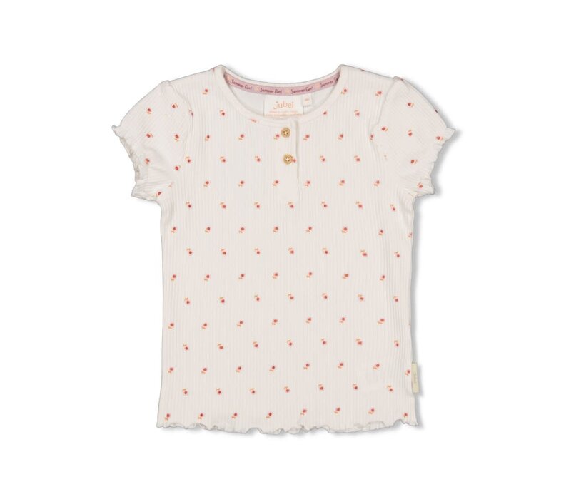 Jubel T-shirt AOP - Sunny Side Up Offwhite