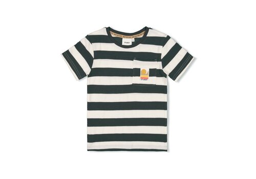 Sturdy Sturdy T-shirt streep - Checkmate Antraciet